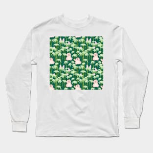 Pink Pandas Savoring Bamboo Long Sleeve T-Shirt